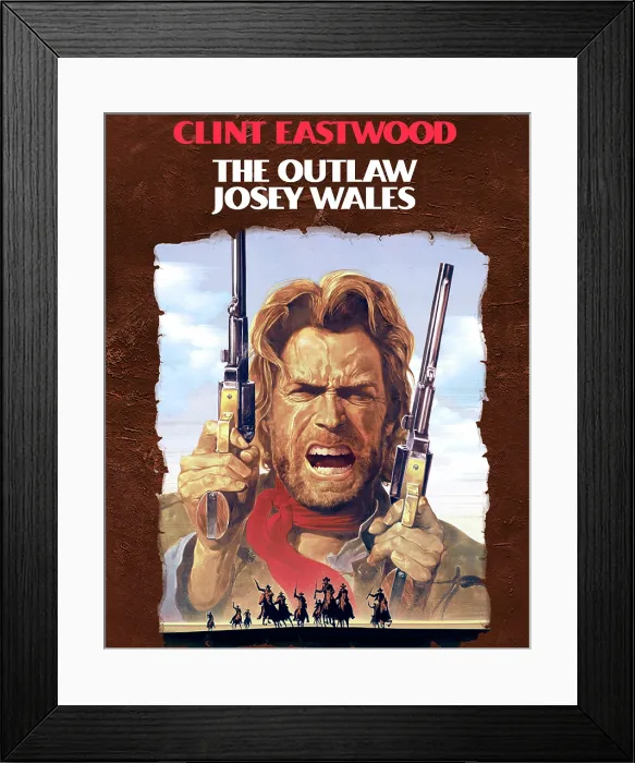 Framed Print : THE OUTLAW JOSEY WALES, Clint Eastwood, 1976 Framed Print : THE OUTLAW JOSEY WALES, Clint Eastwood, 1976