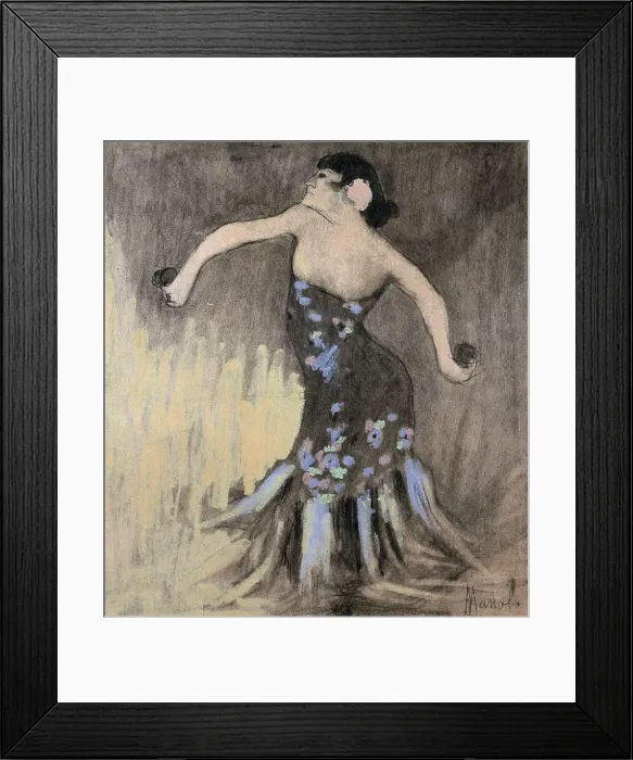 Framed Print : HUGUE, Manolo (1872-1945). Flamenco dancer. 1901. Alleged portrait of Carmen Pichot de Gay performing Bizet's 'Carmen'. Lead pencil and pastel. Drawing. SPAIN Framed Print : HUGUE, Manolo (1872-1945). Flamenco dancer. 1901. Alleged portrait of Carmen Pichot de Gay performing Bizet's 'Carmen'. Lead pencil and pastel. Drawing. SPAIN