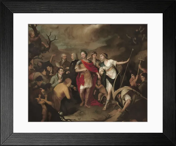 Framed Print : ALONSO DEL RIVERO, Jos (18th century). Charles III handing over the lands of Sierra Morena to the settlers. Detail. Oil on canvas. SPAIN. Madrid. St Framed Print : ALONSO DEL RIVERO, Jos (18th century). Charles III handing over the lands of Sierra Morena to the settlers. Detail. Oil on canvas. SPAIN. Madrid. St