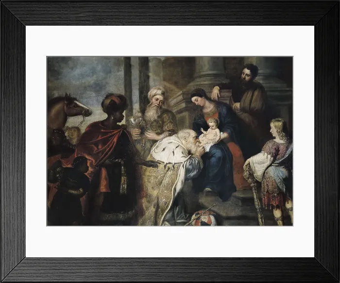 Framed Print : VOS, Cornelius de (1585-1651). Adoration of the Kings. Flemish art. Oil on canvas. SPAIN. Sevilla. Fine Arts Museum. AISA / Everett Collection**US SALES ONLY**
