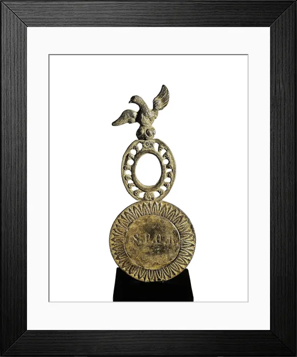 Framed Print : Bronze Roman military badge (1st-2nd c. AD). SPAIN. Barcelona. Archaeology Museum of Catalonia. AISA / Everett Collection**US SALES ONLY**