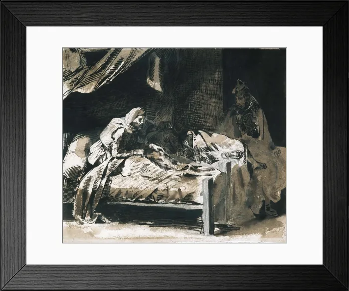 Framed Print : DELACROIX, Eugne (1798-1863). Military Hospital Interior. 1824. Romanticism. Drawing. UNITED STATES OF AMERICA. Chicago. Art Institute of Chicago Framed Print : DELACROIX, Eugne (1798-1863). Military Hospital Interior. 1824. Romanticism. Drawing. UNITED STATES OF AMERICA. Chicago. Art Institute of Chicago