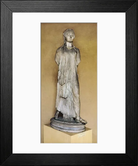 Framed Print : Artemis. 6th c. - 5th c. BC. Archaic Greek art. Sculpture on marble. ITALY. Venice. Archaeological Museum. AISA / Everett Collection**US SALES ONLY** Framed Print : Artemis. 6th c. - 5th c. BC. Archaic Greek art. Sculpture on marble. ITALY. Venice. Archaeological Museum. AISA / Everett Collection**US SALES ONLY**