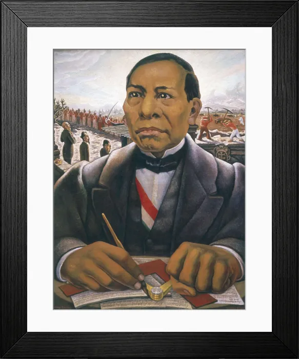 Framed Print : RIVERA, Diego (1886-1957). Portraito of Benito Jurez. MEXICO. Mexico City. Museum of Modern Art. AISA / Everett Collection - Image has fine art copyright Framed Print : RIVERA, Diego (1886-1957). Portraito of Benito Jurez. MEXICO. Mexico City. Museum of Modern Art. AISA / Everett Collection - Image has fine art copyright