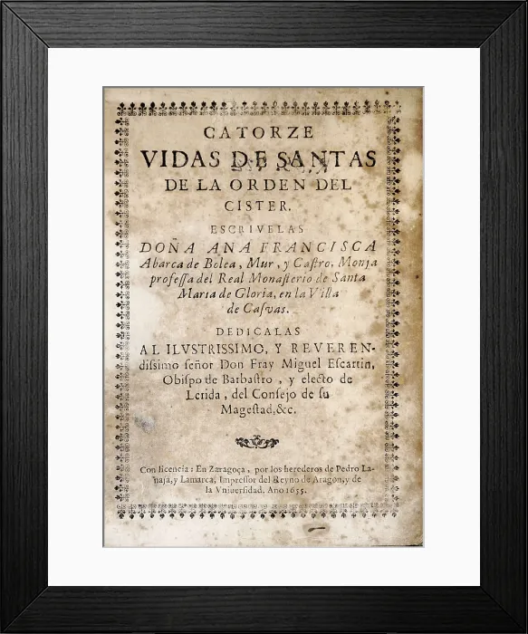 Framed Print : ABARCA DE BOLEA, Ana Francisca (1602-1690). SPAIN. Madrid. National Library. AISA / Everett Collection**US SALES ONLY**