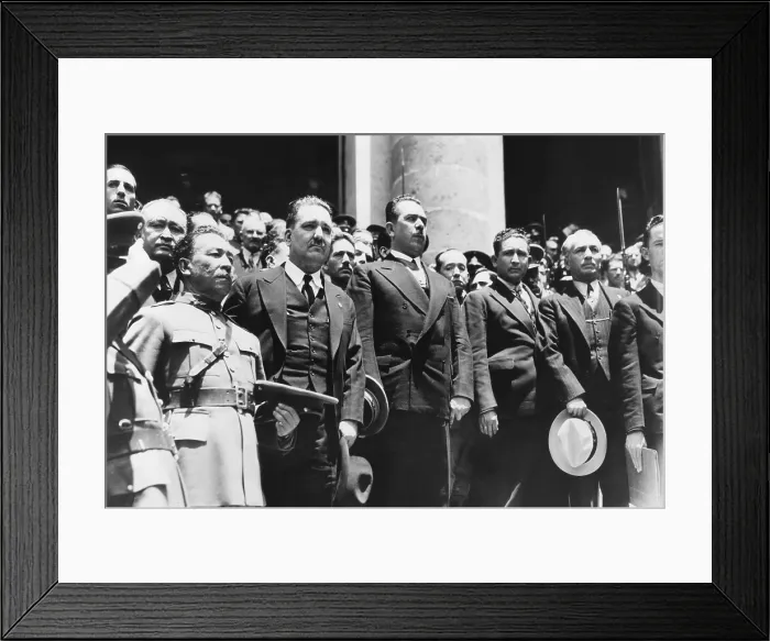 Framed Print : President Lazaro Cardenas annual message to the General Congress session. Sept. 3, 1938