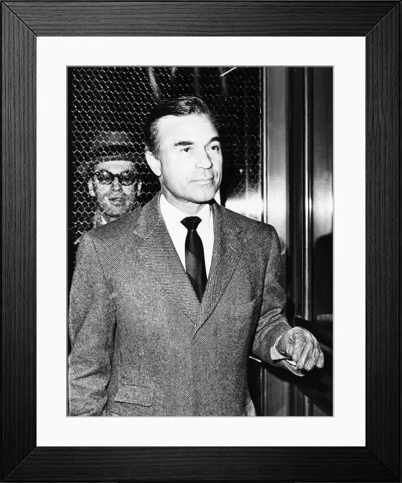 Framed Print : Ex-diplomat Porfirio Rubirosa, arriving at the NYC District Attorney's office for questioning