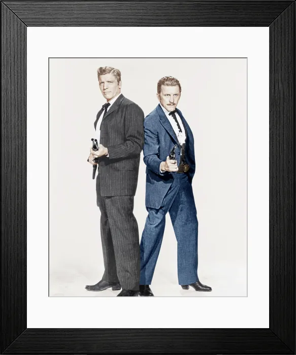 Framed Print : GUNFIGHT AT THE O.K. CORRAL, from left: Burt Lancaster, Kirk Douglas, 1957