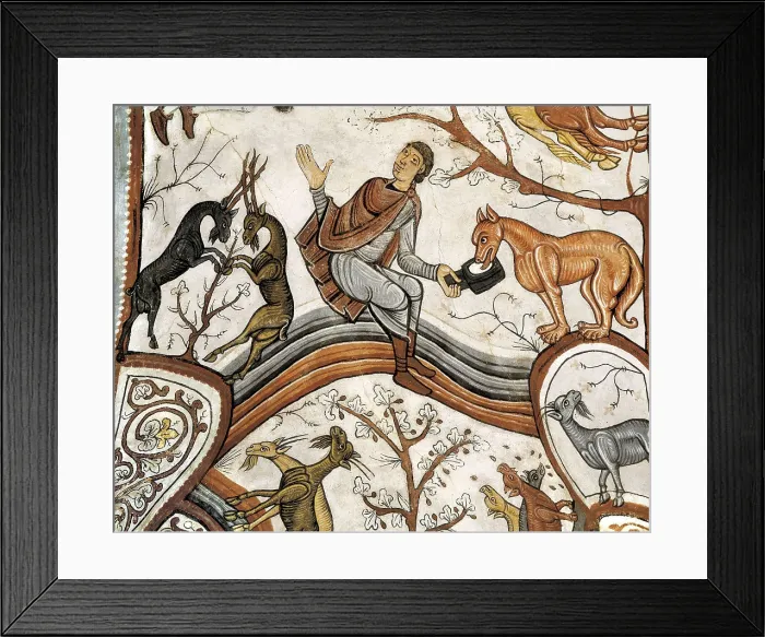 Framed Print : Royal Collegiate Church of San Isidoro. Royal Pantheon. 12th c. SPAIN. Len. Royal Collegiate Church of San Isidoro. Detail of the vault of the Annunciation to the Shepherds