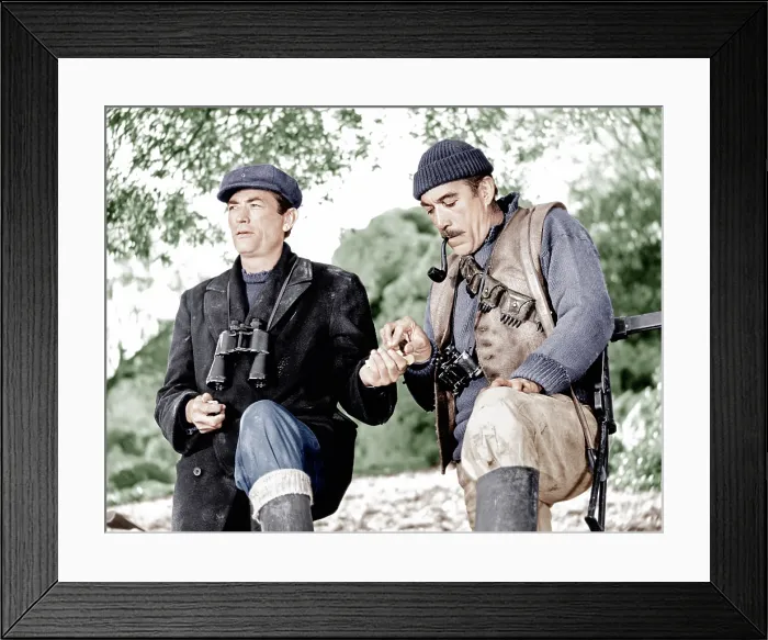 Framed Print : THE GUNS OF NAVARONE, from left: Gregory Peck, Anthony Quinn, 1961