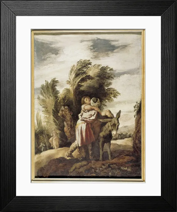 Framed Print : FETI, Domenico (1588-1623). The Good Samaritan. ca. 1623. Baroque art. Oil on canvas. ITALY. Venice. Gallerie dell'Accademia (Academy Gallery)