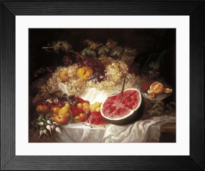 Framed Print : LUCAS PADILLA, Eugenio (1824-1870). Still Life. 1849. Romanticism. Oil on canvas. SPAIN. Madrid. Reina Sofia Art Centre National Museum. AISA / Everett Collection**US SALES ONLY**