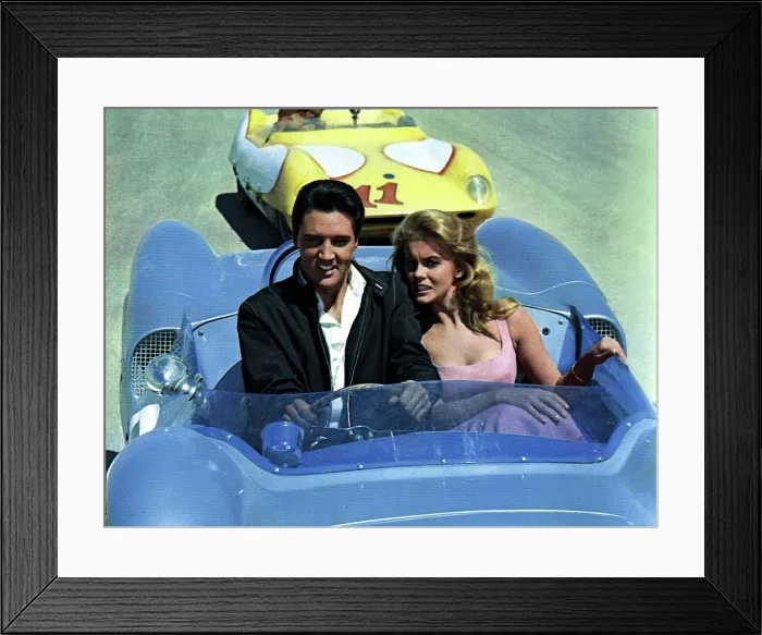 Framed Print : VIVA LAS VEGAS, Elvis Presley, Ann-Margret, 1964, in racing car