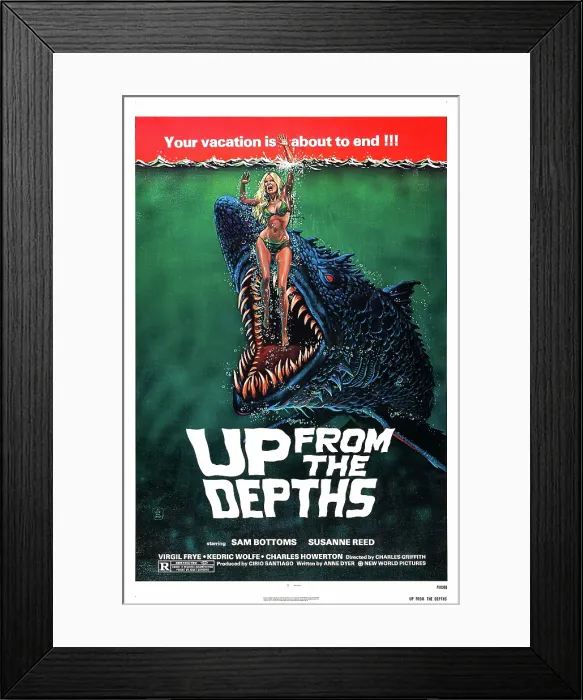 Framed Print : UP FROM THE DEPTHS, poster, 1979, New World Pictures  /  Courtesy Everett Collection