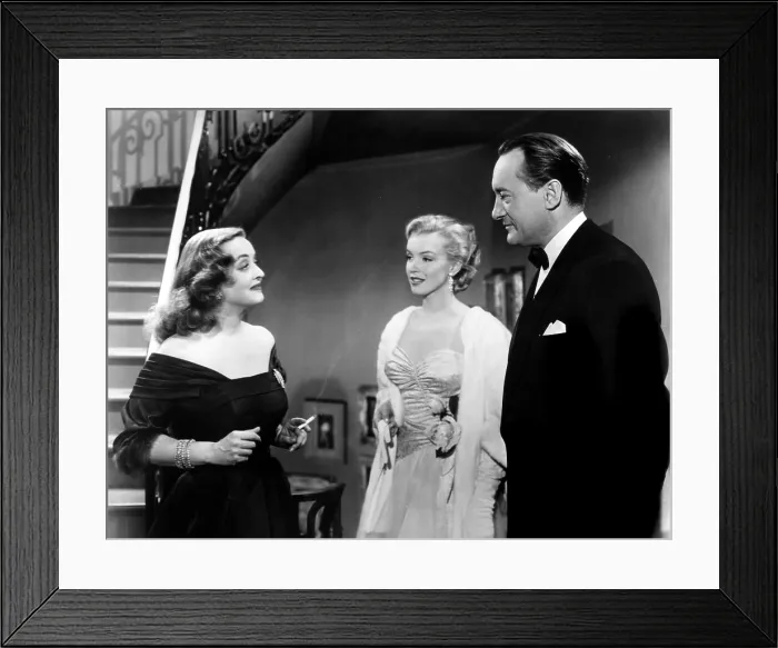 Framed Print : ALL ABOUT EVE, Bette Davis, Marilyn Monroe, George Sanders, 1950. TM and Copyright (c) 20th Century Fox Film Corp. All rights reserved