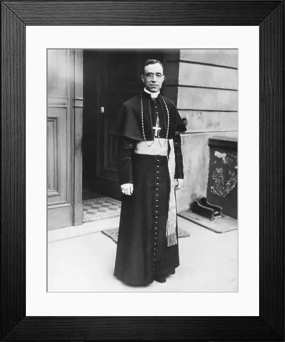 Framed Print : Bishop Eugenio Pacelli, the future Pope Pius XII, ca. 1925. From 1917-1929 he was the Papal Ambassador in Munich Germany, the center of the growing Nazi movement. (CSU_2015_9_995)