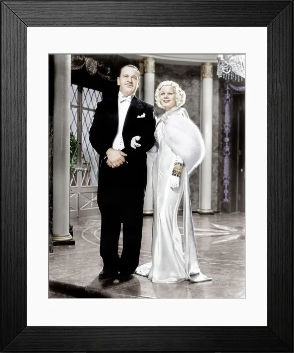 Framed Print : DINNER AT EIGHT, from left: Wallace Beery, Jean Harlow, 1933