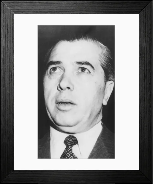 Framed Print : Joe Adonis, was named as one of the U.S. top six criminals by Kefauver Committee in 1950. On May 28, 1951, he was sentenced to 2-3 years in New Jersey state prison Framed Print : Joe Adonis, was named as one of the U.S. top six criminals by Kefauver Committee in 1950. On May 28, 1951, he was sentenced to 2-3 years in New Jersey state prison
