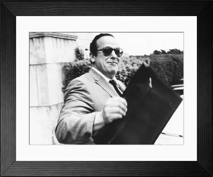Framed Print : Anthony (Tony Dale) Agnellino, alleged Mafia figure from Long Branch, New Jersey. July 10, 1969