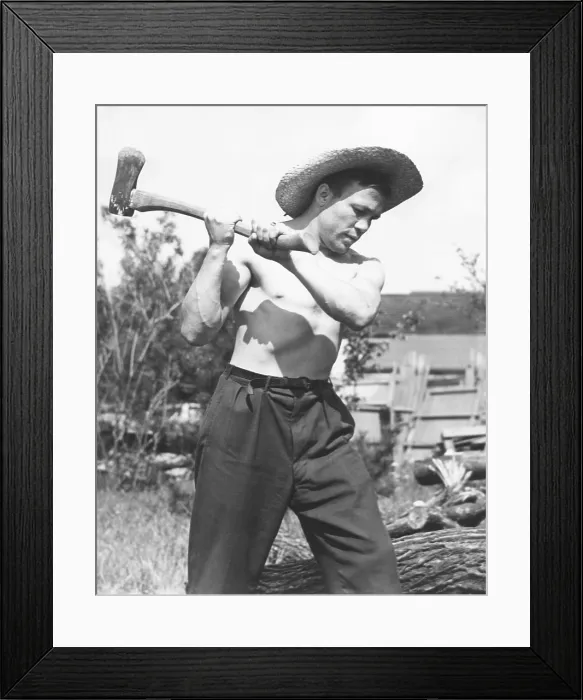 Framed Print : Lou Ambers training for his lightweight title fight with Champion Henry Armstrong. On Aug. 22, 1939, Ambers regained the title at Yankee Stadium. (CSU_2015_11_1184)