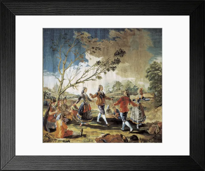 Framed Print : GOYA Y LUCIENTES, Francisco de (1746-1828). Picnic on the Banks of the Manzanares. 1780s. SPAIN. San Lorenzo de El Escorial. Royal Monastery of San Lorenzo de El Escorial