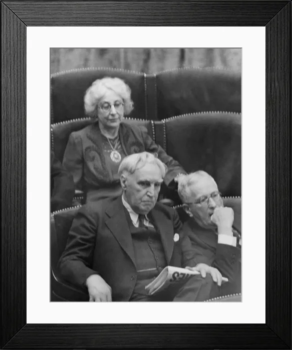 Framed Print : Rep. Jeannette Rankin of Montana, in House during Resolution of War Declaration on Germany and Italy. Dec. 11, 1941. She was only one in Congress who abstained from the vote Framed Print : Rep. Jeannette Rankin of Montana, in House during Resolution of War Declaration on Germany and Italy. Dec. 11, 1941. She was only one in Congress who abstained from the vote