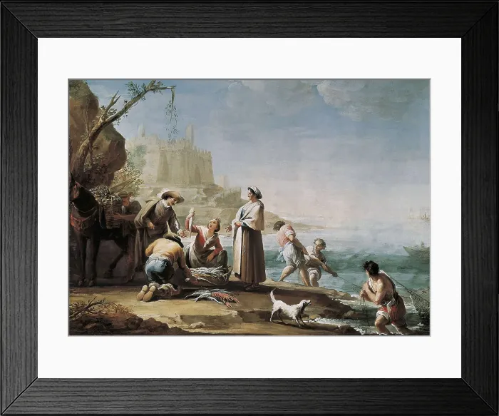 Framed Print : MAELLA, Mariano Salvador (1739-1819). Fishermen. 1785. Oil on canvas. SPAIN. Madrid. Prado Museum. AISA / Everett Collection**US SALES ONLY**