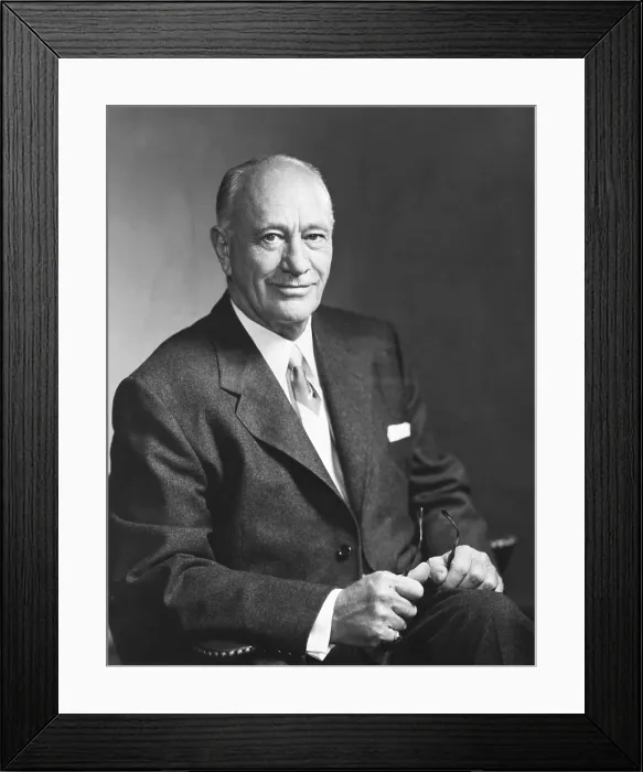 Framed Print : Conrad Hilton Sr. Portrait by Fabian Bachrach, 1955. Hilton was founder and President of Hilton Hotels Corporation, and Hotels Statler Delaware Corporation. (CSU_2015_9_860)