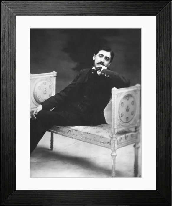 Framed Print : Marcel Proust, French writer in 1900 near age 30. His genius was acknowledged in his life time