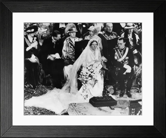 Framed Print : Wedding of Princess Juliana of Holland, and her husband, Prince Bernhard of Lippe-Biesterfeld. Jan, 7, 1937