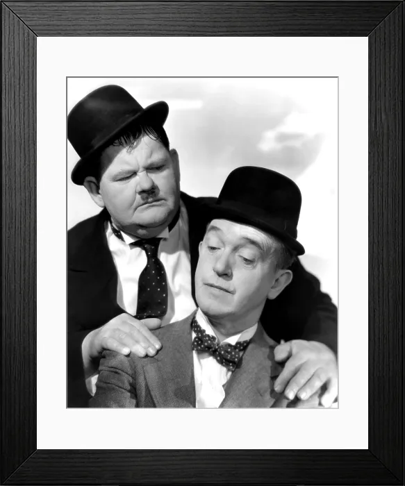 Framed Print : From left, Oliver Hardy, Stan Laurel, ca. 1940