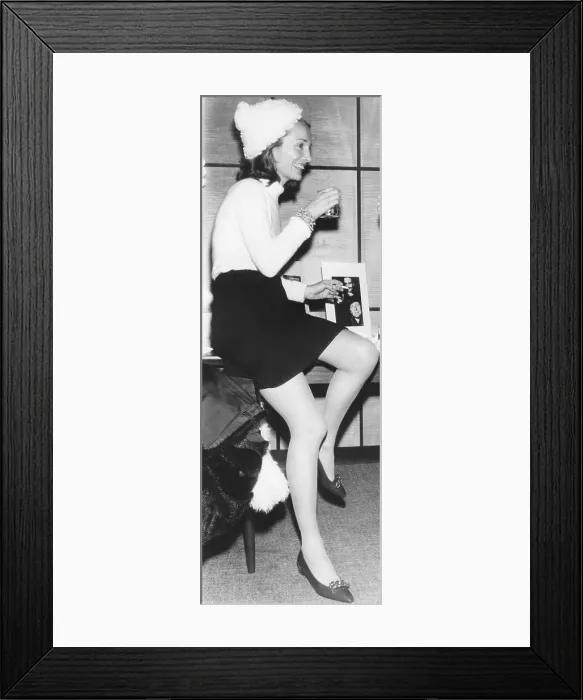Framed Print : Lee Radziwill at a reception after a screening of Truman Capote's film, Nov. 5, 1969