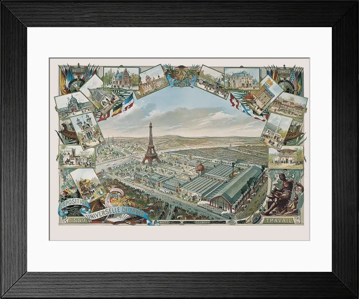 Framed Print : Paris. 1889 Universal Exhibition. Engraving. FRANCE. Paris. Muse Carnavalet (Carnavalet Museum). AISA / Everett Collection**US SALES ONLY** Framed Print : Paris. 1889 Universal Exhibition. Engraving. FRANCE. Paris. Muse Carnavalet (Carnavalet Museum). AISA / Everett Collection**US SALES ONLY**