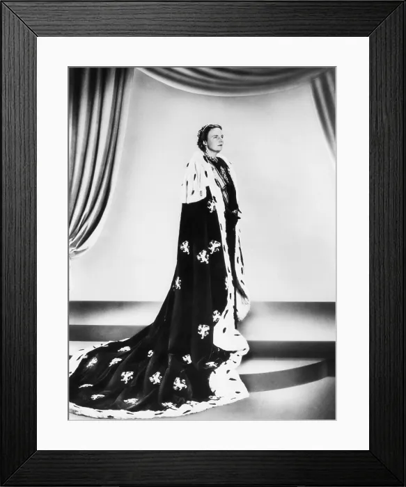 Framed Print : Dutch Queen Juliana, in an royal robe decorated with the House of Orange Insignia. Sept. 13, 1948 Framed Print : Dutch Queen Juliana, in an royal robe decorated with the House of Orange Insignia. Sept. 13, 1948