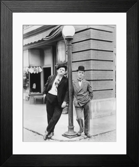 Framed Print : From left: Oliver Hardy, Stan Laurel, late 1929s