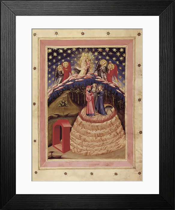 Framed Print : The Divine Comedy. s.XV. Representation of The Glory. Gothic art. Miniature Painting. SPAIN. Madrid. National Library. AISA / Everett Collection**US SALES ONLY** Framed Print : The Divine Comedy. s.XV. Representation of The Glory. Gothic art. Miniature Painting. SPAIN. Madrid. National Library. AISA / Everett Collection**US SALES ONLY**