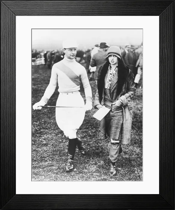 Framed Print : Waldorf Astor and his sister Phyllis Astor, at the Oxford University. They were at the Point to Point Steeplechase Races at Somerton, England, March 1928. (CSU_2015_7_428)