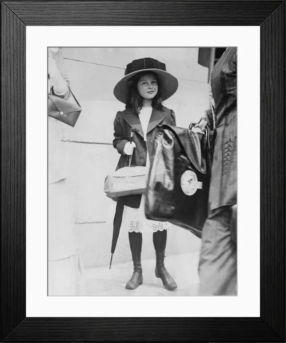 Framed Print : Ava Alice Muriel Astor at age 10 in 1912. She was the daughter of John Jacob Astor IV and Ava Lowle Willing, and sister of Vincent Astor
