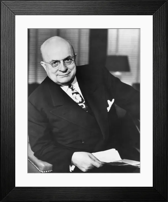 Framed Print : Henry Kaiser in 1949. After World War II, he formed Kaiser Aluminum, Kaiser Steel, and Kaiser Motors