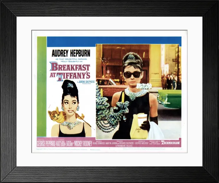 Framed Print : BREAKFAST AT TIFFANY'S, US lobbycard, Audrey Hepburn, 1961