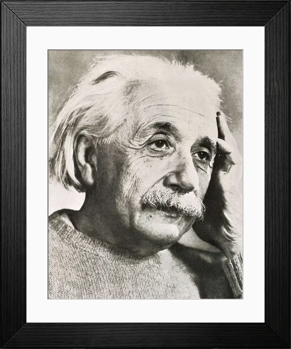 Framed Print : EINSTEIN, Albert (1879-1955). Portrait of Albert Einstein. AISA / Everett Collection**US SALES ONLY** Framed Print : EINSTEIN, Albert (1879-1955). Portrait of Albert Einstein. AISA / Everett Collection**US SALES ONLY**