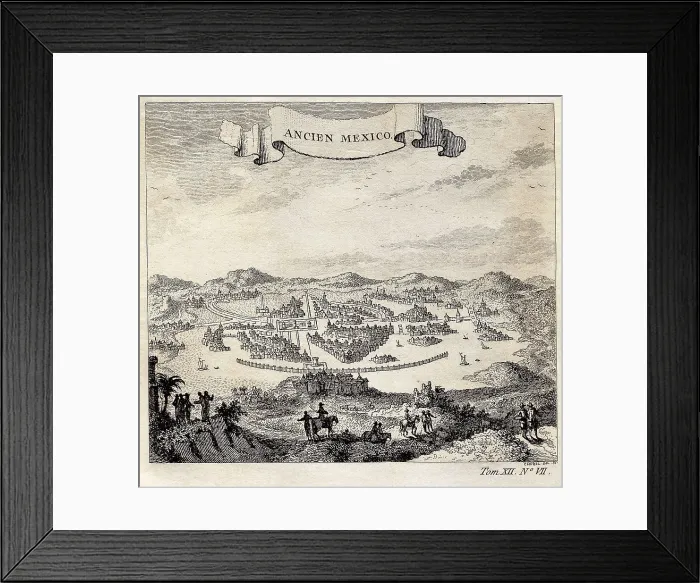 Framed Print : Mexico City (beg. 19th c.). Etching. AISA / Everett Collection**US SALES ONLY** Framed Print : Mexico City (beg. 19th c.). Etching. AISA / Everett Collection**US SALES ONLY**
