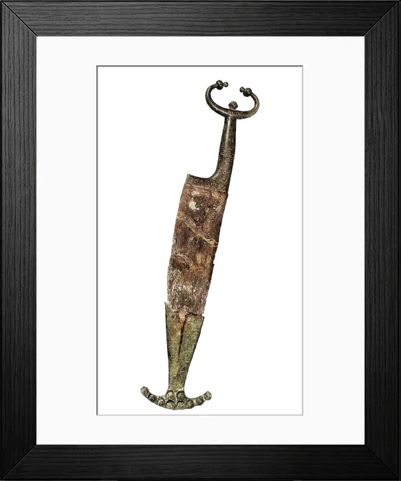 Framed Print : Dagger of the Hallstatt Culture. Iron Age. Decorative Arts. SWITZERLAND. Bern. Bernese Historical Museum. Proc: SWITZERLAND. AISA / Everett Collection**US SALES ONLY**