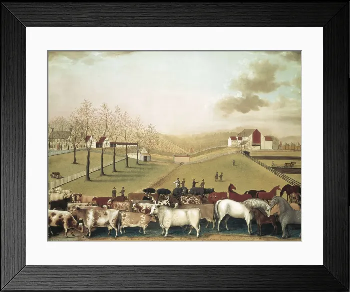 Framed Print : HICKS, Edward (1780-1849). The Cornell Farm. 1848. Oil on wood. UNITED STATES OF AMERICA. Washington. National Gallery of Art. AISA / Everett Collection**US SALES ONLY**