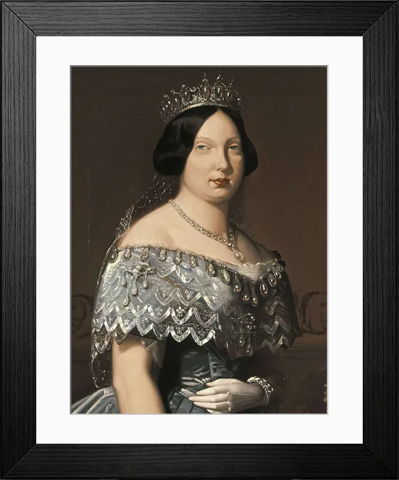 Framed Print : MADRAZO, Federico (1815-1894). Isabella II. Detail. Oil on canvas. SPAIN. Madrid. Royal Academy of History. AISA / Everett Collection**US SALES ONLY**