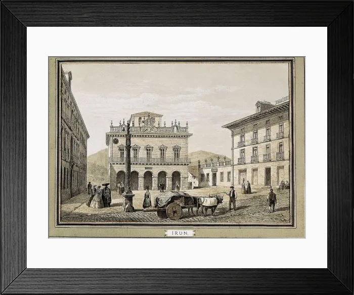 Framed Print : Spain (19th c.). Irun. Litography. SPAIN. Donostia. San Telmo Municipal Museum. AISA / Everett Collection**US SALES ONLY**
