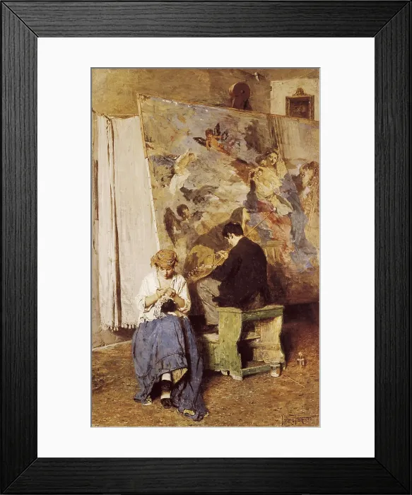 Framed Print : FAVRETTO, Giacomo (1849-1887). Vandalism. 1880. Oil on canvas. ITALY. Milan. Pinacotheca of Brera. AISA / Everett Collection**US SALES ONLY**