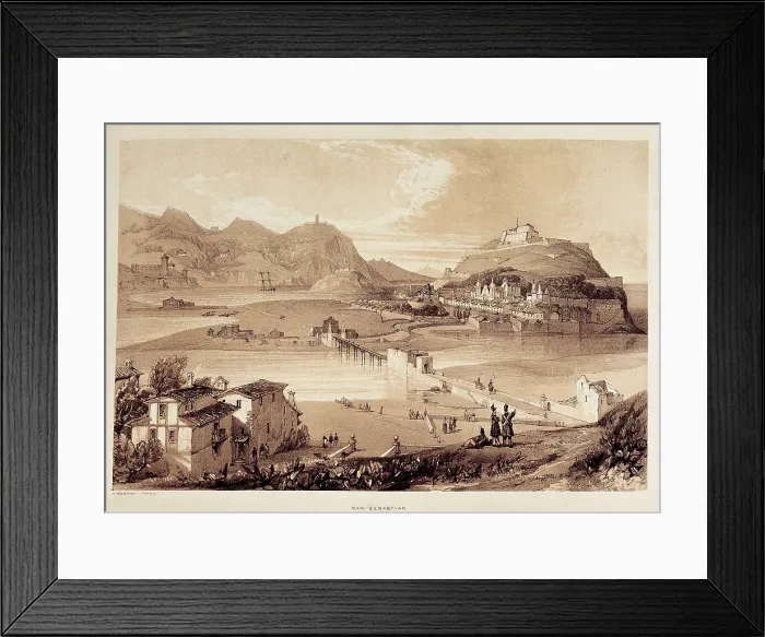 Framed Print : Spain (19th c.). San Sebastin. Litography. SPAIN. Donostia. San Telmo Municipal Museum. AISA / Everett Collection**US SALES ONLY**