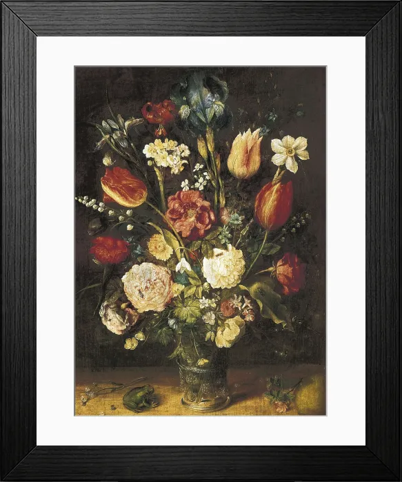 Framed Print : Breugel, Jan, The Elder, called 'Velvet Bruegel' (1568-1625). Vase of Flowers. 1610s. Flemish art. Oil on canvas. SPAIN. Madrid. Prado Museum