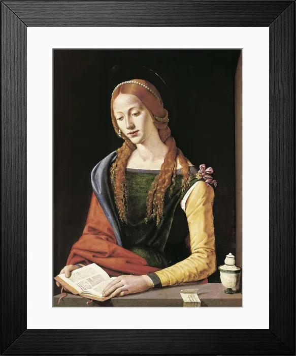 Framed Print : Piero di Cosimo, Pietro di Lorenzo, called (1462-1521). Magdalene. 1501. Renaissance art. Cinquecento. Tempera on wood. ITALY. Rome